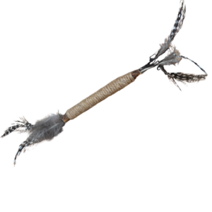 Natürliches Katzenspielzeug mit Federn