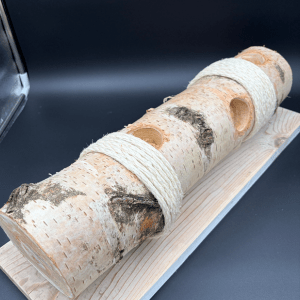 Fummelstamm | Kratzstamm Birke Vollholz mit Sisal Seil